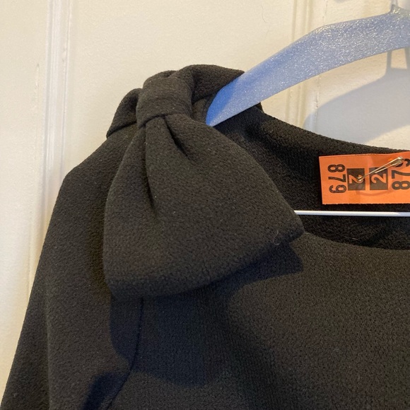 Black Wool Crepe Little Black Dress by Editions des Robes - Picture 5 of 6